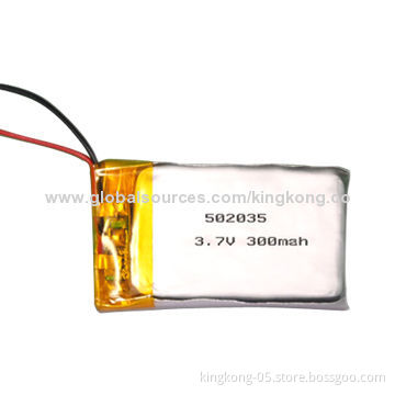 Lithium Polymer Battery, Sized 5.0 x 25 x 35mm